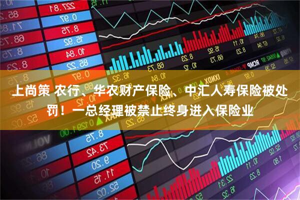 上尚策 农行、华农财产保险、中汇人寿保险被处罚！一总经理被禁止终身进入保险业