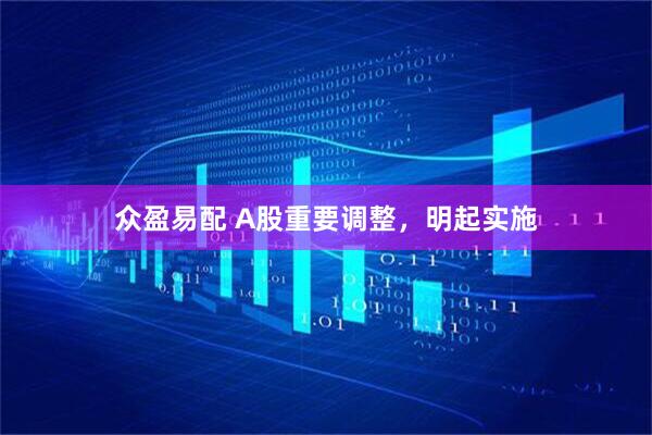 众盈易配 A股重要调整，明起实施